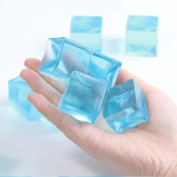5/10/20pcs Fidget Toy Mini Squishy Toys Mochi Ice Block Stress Ball Toy Transparent Cube cat paw fish Stress Relief Squeeze Toy
