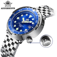Addies Dive Men's Automatic Watch NH35A Sapphire Crystal Ceramic bezel BGW9 Luminous 30bar steel Tuna diver Men watch watches
