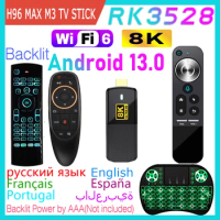 H96 MAX M3 TV Stick RK3528 Android 13.0 Rockchip Quad Core Wifi6 8K Wifi 2.4G BT5.0 RAM 2GB ROM 16GB Smart TV Box Media Player