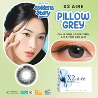X2 AIRE Softlens - Pillow Grey Softlens Warna Bulanan -2.75