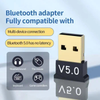 USB Bluetooth-Compatible 5.0 Adapter USB Bluetooth Transmitter For Pc Receptor Laptop Earphone Audio Data Dongle Receiver
