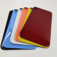 For Apple iPhone XR Back Battery Glass Cover Rear Door Housing Case For iPhone XR Back Glass Panel With Camera Frame Lens