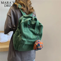 Mara's Dream Women Backpack Canvas Art Girls School Bags Casual Lady School Backpack Cute Student Book Bags Korean Cool Rucksack