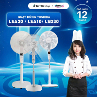 Quạt cây đứng 5 cánh Toshiba F-LSA20(W/H)VN điều khiển từ xa, F-LSA10(K/H) không remote, hẹn giờ tắt