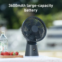 USB Charging Foldable Table Fan Wall Mounted Hanging Ceiling Fan with LED Light 5 Speed Adjustable For Home Room Air Cooler Fan