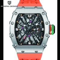 PAGANI DESIGN Skeleton Automatic Quartz Wristwatches Brand Luxury mens Watch Sapphire Glass Fashion Waterproof Watch for men