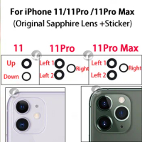 10pcs / Lot Original Sapphire Lens For iPhone 6 6S 6P 6SP 7 7P 8 8P Plus X XS Max XR 11 Pro Max Back Camera Glass With Adhesive
