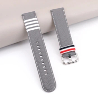 20mm Leather Strap for Galaxy Watch4 Classic Active2 Leather Watch Band for Galaxy Watch5 Watch6 pro Wrist Band