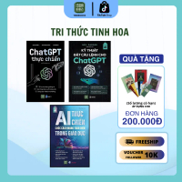 Combo 3 cuốn sách AI thực chiến và Chat GPT: Chat GPT thực chiến + Kỹ thuật đặt câu lệnh cho Chat GP