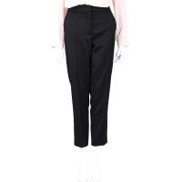 Max Mara-SPORTMAX 黑色條紋羊毛西裝九分褲(44%LANA)