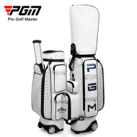 Pgm Retractable Golf Aviation Bag Professional Clubs Bag Durable High Capacity PU Waterproof Travel Package With Wheels QB036