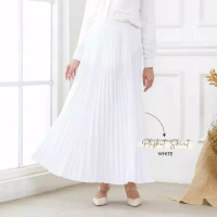 100% NEW ROK PLISKET PAYUNG WARNA PUTIH TULANG DAN PUTIH BERSIH/ NO
