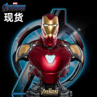 Genuine Marvel The Avengers 1:1 Mk85 Iron Man Glow Bluetooth Speaker Large Statue Ornaments Theater Audio Collection Model Gifts
