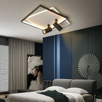 年新款臥室客廳帶射燈吸頂燈簡約現代長方形家用大氣led燈飾