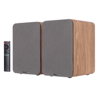 80W Subwoofer Soundbar HiFi Speaker Bluetooth Boom pembesar suara rak buku kayu 2.0 sistem teater rumah kesan Bass untuk TV PC
