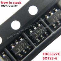 50PCS FDC6327C Marking 327 SOT23-6 SMD Field effect transistor(MOSFET)