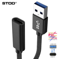 Type C To USB Adapter Cable Female Male Connector Data For Macbook iPhone 13 iPad Pro Max Oculus Quest Link HUB Charge Converter