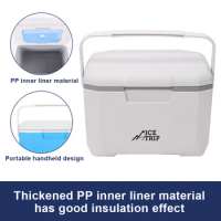 6L Portable Cool Box Mini Refrigerator Multifunction Large Capacity Insulated Freezer with Thermometer for Fresh-Keeping