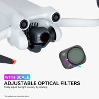 For DJI Mini 3 Pro Filter Light Reduction Adjustable Drone Camera Gimbal Lens Optical Glass Filter Protective Film