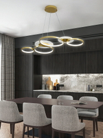 北歐餐廳現代簡約飯廳led輕奢創意個性網紅吧臺無極調光遙控吊燈
