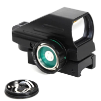 1x22x33 Holographic Red Green Dot Sight 4 Reticles Dot Reflex Sight with Elevation and Windage Adjustment