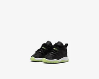 Sepatu Basket Anak Nike Jordan 11 Retro Black Barely Volt Toddler (TD) IB1380-001 8C