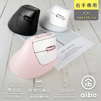 aibo 2.4G無線 人體工學直立式靜音滑鼠(USB/Type-C雙介面)
