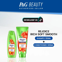 Rejoice Shampo Rich Halus Lembut 150 ml 1 Pcs Dan Rejoice Conditioner Rich Halus Lembut 320 ml 1 Pcs