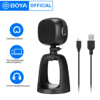BOYA USB Microphone Professional Condenser Mic BY-CM6 For PC Computer Laptop Recording Studio Singing Streaming Live Broadcast