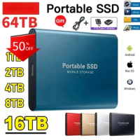8TB Portable SSD 16TB High-speed Mobile Solid State Drive 500GB External Hard Drives Type-C USB 3.1 Interface for Laptop