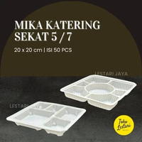 Mika Nasi Sekat 4 / 5 / 7 Warna Putih Untuk Dus Nasi Ukuran 16x16 CM 18x18 CM 20x20 CM 22x22 CM Kota