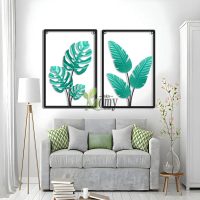 ( RH ) WallDecor Mewah Elegant Hiasan Dinding Ruang Tamu Frame Metal Black Anti karat Mewah Ukuran 6