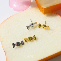 บล็อกบัสเตอร์ แนะนำ earika.earrings - toffy collection ต่างหูแป้นลายลูกอมก้านเงินแท้ ผิวแพ้ง่ายใส่ได