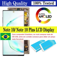 100% Tested Super AMOLED Display Note 10+ for Samsung Note 10 N970F Note 10 Plus N975 LCD Touch Screen Digitizer Repair Part