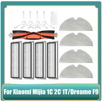 14PCS For Xiaomi Mijia 1C 2C 1T Mi Robot Vacuum Mop Dreame F9 Vacuum Cleaner Spare Parts Filter Main Side Brush Mop Cloth