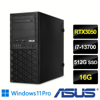【ASUS 華碩】i7 RTX3050十六核繪圖工作站(繪圖先鋒/i7-13700/16G/512G SSD/RTX3050-8G/550W/W11P)