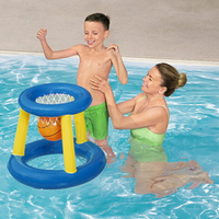 [免運】兒童充氣籃球框水上籃球網架戲水玩具可套圈投籃 果果輕時尚 全館免運