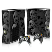 Gray Skull Ghost Skin Sticker Decal Cover For Xbox 360 Slim Console Protector Vinyl Skin Sticker Controllers