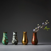 新銅時代《四季花瓶》全銅花瓶家具擺件客廳辦公室桌面新中式飾品