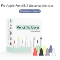 8PCS Soft Silicone Replacement Pencil Tip Cover For Apple Pencil 2 1 Touchscreen Stylus Pen Protective Case Nib for Apple Pencil
