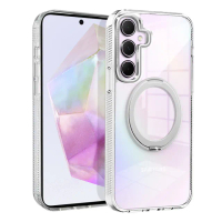 【VOORCA】for Samsung Galaxy A35 5G 豔星磁吸360度立架全透明軍規保護殼