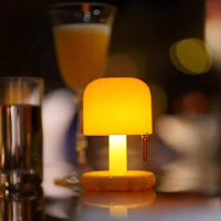 Mini Mushroom Night Light Creative USB Charging Bedroom Sunset Decoration Desk Light Study Coffee Home Camping Table Lamps