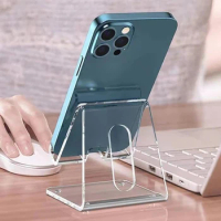 Phone Desktop Stand for Table Cell Phone Support Holder for Ipad Samsung IPhone Mobile Phone Holder Plastic Clear Acrylic Mount