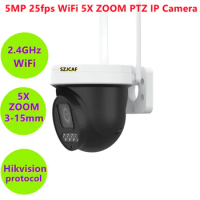 5MP Wifi POE YouTube Live Streaming Human Auto Tracking PTZ IP Camera RTMP Hikvision Protocol Outdoor High Speed Dome PTZ Camera