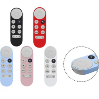 Silicone Case for Chromecast for Google TV Voice Remote Shockproof Protective Cover for New Style Chromecast Voice Remote