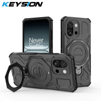 Sarung Magnetik Kalis Kejutan, KEYSION, untuk OnePlus 13S 5G, Bahan Silikon + PC, Reka Bentuk Tegak,