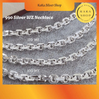Original 990 Silver WZ Necklace Chain For Men (170 WZ) | Rantai Leher WZ Lelaki Perak 990 | Ready St