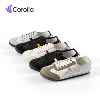 【รองเท้าผู้ชาย】Corolla รองเท้าลำลองส้นแบนทันสมัยของผู้หญิง ย้อนยุคและสะดวกสบาย รองเท้าผ้าใบลำลอง กัน