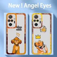 Cartoon Lion King Phone Case for Redmi Note 9T 11 Pro 10 Pro 12 Pro 9 Pro 12S 11S 8 Note 10 5G TPU Cover Clear Silicone Luxury