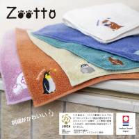 【日本 ZOOTTO 今治製造】100%有機棉動物刺繡款強吸水小方巾毛巾(TM2307-175)